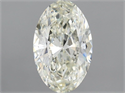 Natural Diamond 0.92 Carats, Oval with  Cut, J Color, SI1 Clarity and Certified by IGI