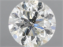 Natural Diamond 0.90 Carats, Round with Very Good Cut, I Color, I1 Clarity and Certified by IGI