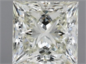 Natural Diamond 0.90 Carats, Princess with  Cut, J Color, VVS2 Clarity and Certified by IGI
