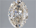 Natural Diamond 1.72 Carats, Oval with  Cut, K Color, VS2 Clarity and Certified by IGI