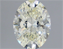 Natural Diamond 1.00 Carats, Oval with  Cut, K Color, SI1 Clarity and Certified by IGI
