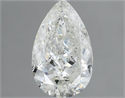Natural Diamond 1.54 Carats, Pear with  Cut, I Color, I1 Clarity and Certified by IGI