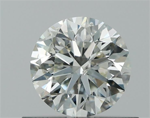 Picture of Natural Diamond 0.51 Carats, Round with Very Good Cut, I Color, I1 Clarity and Certified by GIA