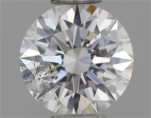 Picture of Natural Diamond 0.41 Carats, Round with Excellent Cut, D Color, I1 Clarity and Certified by GIA