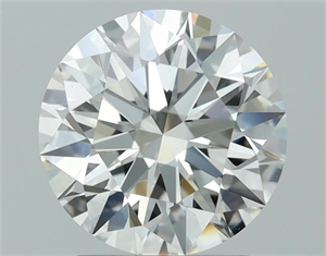 Picture of Natural Diamond 2.04 Carats, Round with Excellent Cut, H Color, VS2 Clarity and Certified by GIA