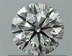 Picture of Natural Diamond 0.56 Carats, Round with Very Good Cut, L Color, SI2 Clarity and Certified by GIA