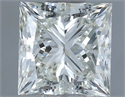 Natural Diamond 0.90 Carats, Princess with  Cut, I Color, VVS1 Clarity and Certified by IGI