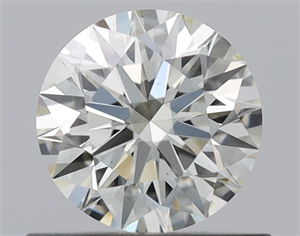 Picture of Natural Diamond 0.61 Carats, Round with Excellent Cut, L Color, VS2 Clarity and Certified by GIA