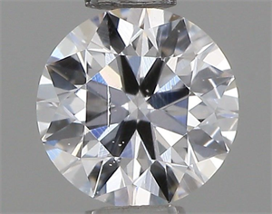 Picture of Natural Diamond 0.40 Carats, Round with Very Good Cut, D Color, I1 Clarity and Certified by GIA