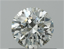 Natural Diamond 0.51 Carats, Round with Excellent Cut, J Color, I1 Clarity and Certified by GIA