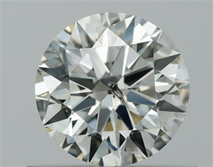 Picture of Natural Diamond 0.54 Carats, Round with Excellent Cut, K Color, I1 Clarity and Certified by GIA