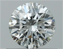 Natural Diamond 0.53 Carats, Round with Excellent Cut, H Color, SI2 Clarity and Certified by GIA
