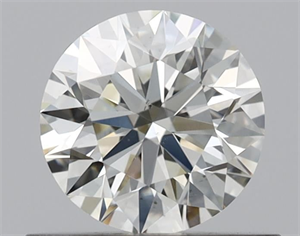 Picture of Natural Diamond 0.53 Carats, Round with Excellent Cut, L Color, VS2 Clarity and Certified by GIA