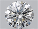 Natural Diamond 0.72 Carats, Round with Excellent Cut, H Color, VS2 Clarity and Certified by GIA