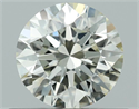 Natural Diamond 0.53 Carats, Round with Excellent Cut, L Color, VVS2 Clarity and Certified by GIA