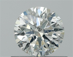 Picture of Natural Diamond 0.53 Carats, Round with Excellent Cut, H Color, I1 Clarity and Certified by GIA