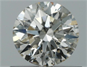 Natural Diamond 0.59 Carats, Round with Excellent Cut, L Color, SI2 Clarity and Certified by GIA