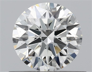 Picture of Natural Diamond 0.53 Carats, Round with Excellent Cut, J Color, VS2 Clarity and Certified by GIA