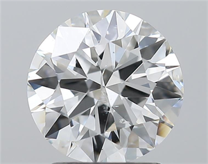 Picture of Natural Diamond 2.01 Carats, Round with Very Good Cut, F Color, SI2 Clarity and Certified by IGI