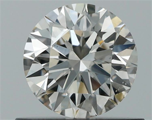 Picture of Natural Diamond 0.54 Carats, Round with Excellent Cut, K Color, SI1 Clarity and Certified by GIA