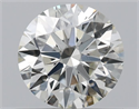 Natural Diamond 0.61 Carats, Round with Excellent Cut, J Color, VS2 Clarity and Certified by GIA