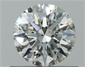 Natural Diamond 0.58 Carats, Round with Excellent Cut, G Color, SI2 Clarity and Certified by GIA