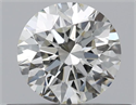 Natural Diamond 0.44 Carats, Round with Excellent Cut, K Color, VS2 Clarity and Certified by GIA