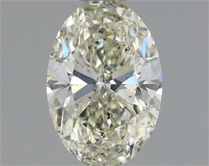 Picture of Natural Diamond 1.02 Carats, Oval with  Cut, K Color, SI2 Clarity and Certified by IGI