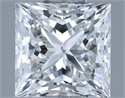 Natural Diamond 0.80 Carats, Princess with  Cut, F Color, VVS1 Clarity and Certified by IGI