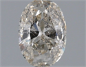 Natural Diamond 0.90 Carats, Oval with  Cut, J Color, I1 Clarity and Certified by IGI