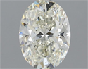 Natural Diamond 1.00 Carats, Oval with  Cut, I Color, SI1 Clarity and Certified by IGI
