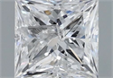 Natural Diamond 1.00 Carats, Princess with  Cut, E Color, I1 Clarity and Certified by IGI