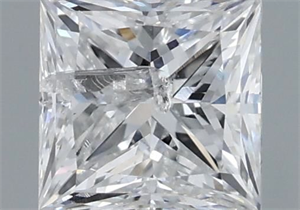 Picture of Natural Diamond 1.00 Carats, Princess with  Cut, E Color, I1 Clarity and Certified by IGI