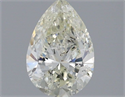 Natural Diamond 0.97 Carats, Pear with  Cut, J Color, I1 Clarity and Certified by IGI