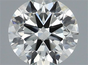 Picture of Natural Diamond 0.54 Carats, Round with Excellent Cut, J Color, VS2 Clarity and Certified by IGI