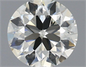 Natural Diamond 0.80 Carats, Round with Excellent Cut, K Color, VVS2 Clarity and Certified by IGI