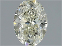 Natural Diamond 0.93 Carats, Oval with  Cut, K Color, SI2 Clarity and Certified by IGI