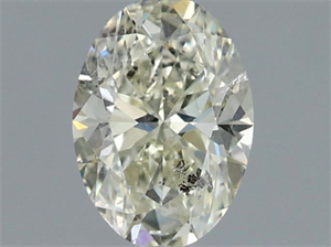 Picture of Natural Diamond 0.93 Carats, Oval with  Cut, K Color, SI2 Clarity and Certified by IGI