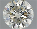 Natural Diamond 0.91 Carats, Round with Excellent Cut, J Color, SI1 Clarity and Certified by IGI