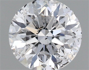 Picture of Natural Diamond 0.41 Carats, Round with Excellent Cut, D Color, I1 Clarity and Certified by GIA