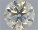 Natural Diamond 0.70 Carats, Round with Very Good Cut, L Color, SI2 Clarity and Certified by IGI