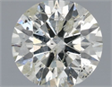 Natural Diamond 0.73 Carats, Round with Excellent Cut, K Color, I1 Clarity and Certified by IGI