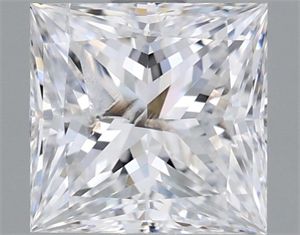 Picture of Natural Diamond 1.50 Carats, Princess with  Cut, E Color, I1 Clarity and Certified by IGI