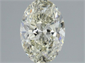 Natural Diamond 1.01 Carats, Oval with  Cut, K Color, SI2 Clarity and Certified by IGI