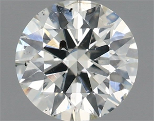 Picture of Natural Diamond 0.51 Carats, Round with Very Good Cut, J Color, SI2 Clarity and Certified by IGI