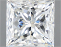 Natural Diamond 1.00 Carats, Princess with  Cut, H Color, VVS2 Clarity and Certified by IGI