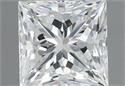 Natural Diamond 0.72 Carats, Princess with  Cut, H Color, VVS1 Clarity and Certified by IGI