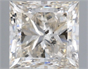 Natural Diamond 1.50 Carats, Princess with  Cut, J Color, SI2 Clarity and Certified by IGI