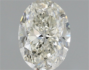 Picture of Natural Diamond 1.11 Carats, Oval with  Cut, H Color, SI2 Clarity and Certified by IGI