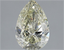 Natural Diamond 2.00 Carats, Pear with  Cut, L Color, SI2 Clarity and Certified by IGI